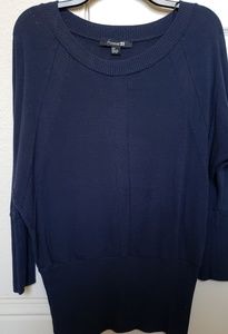 Forever 21 long navy tunic top silver studs